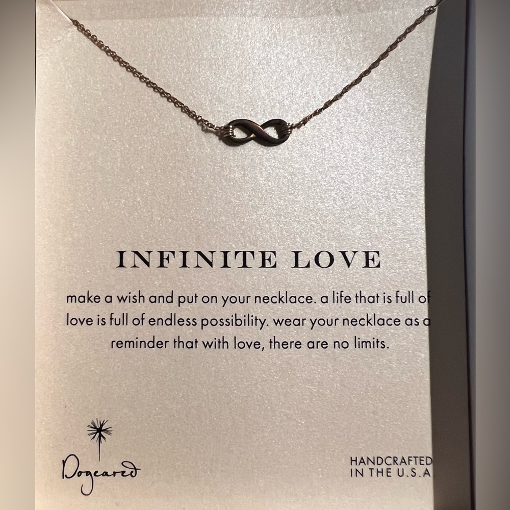 Dogeared 18in Dainty Infinity Necklace in Rose Gold Tone